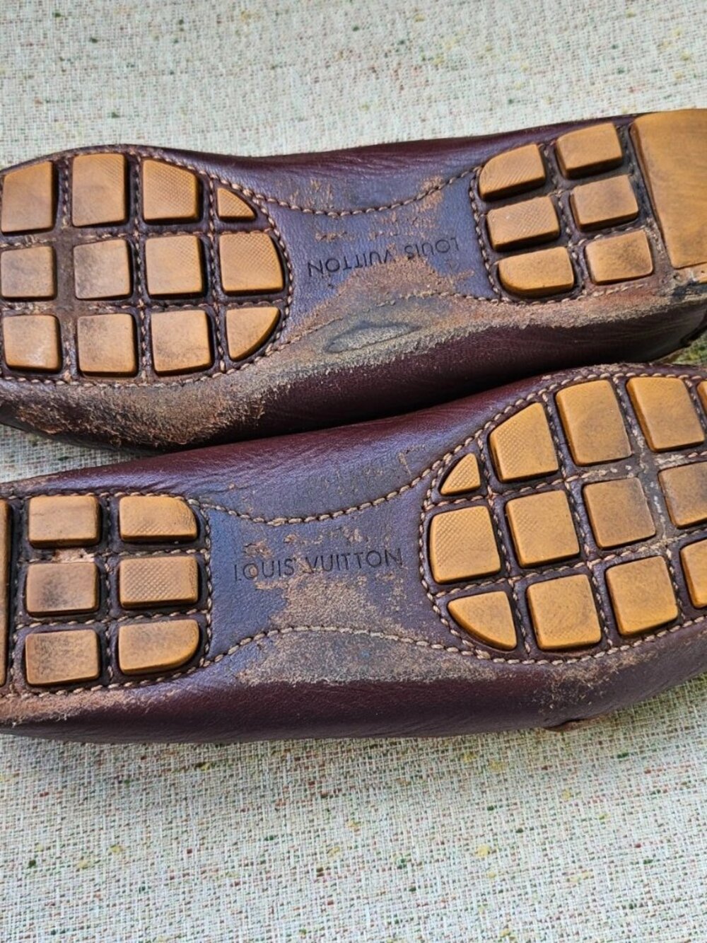 Vintage Louis Vuitton Women Shoes Loafer Slip on Brown Leather Size 37 Italy - Picture 8 of 12